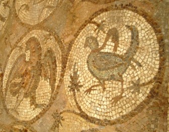 Petra: Bodenmosaik der byzantinischen Kirche